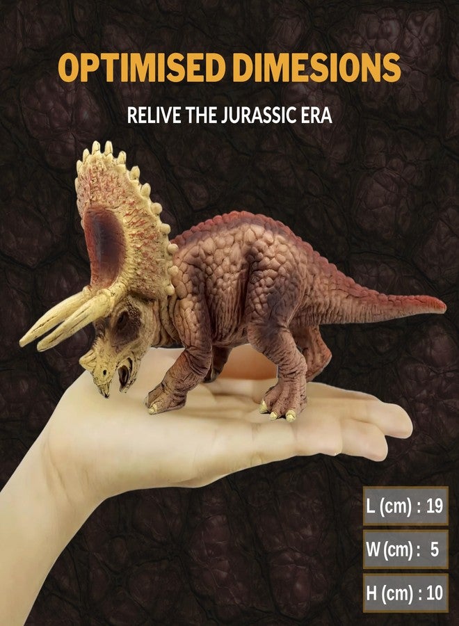 CRYA مجسم ديناصور ترايسيراتوبس، ألعاب ديناصورات ترايسيراتوبس كبيرة وواقعية للأطفال، لعبة ديناصور ترايسيراتوبس للعب والعرض، ألعاب ديناصورات العصر الجوراسي للأولاد والبنات (ترايسيراتوبس) - Image 5